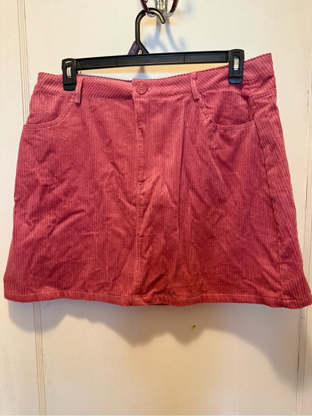 Francescas Corduroy Mini Skirt in Dusty Pink